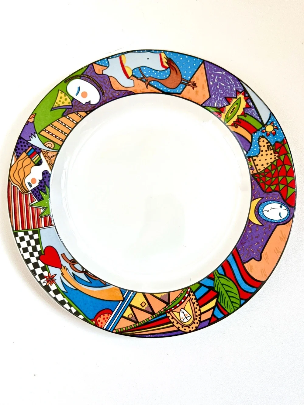 Set of 4: 80s 90s Vitromaster Metropolitan Lunch Plate Memphis Style Postmodern